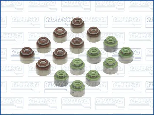 Handler.Part Seal set, valve stem AJUSA 57038300 1