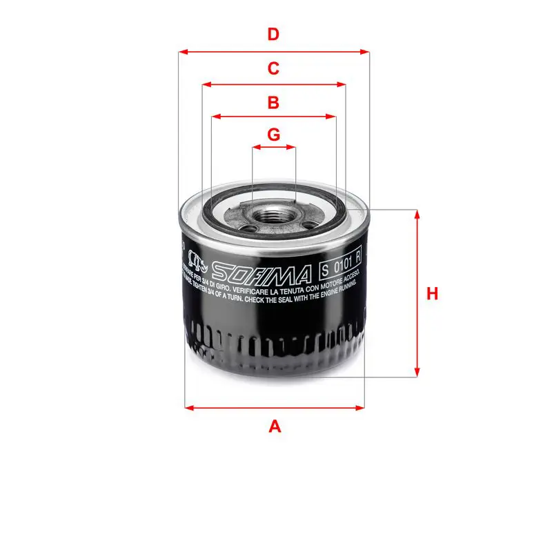 Handler.Part Oil filter SOFIMA S0101R 1