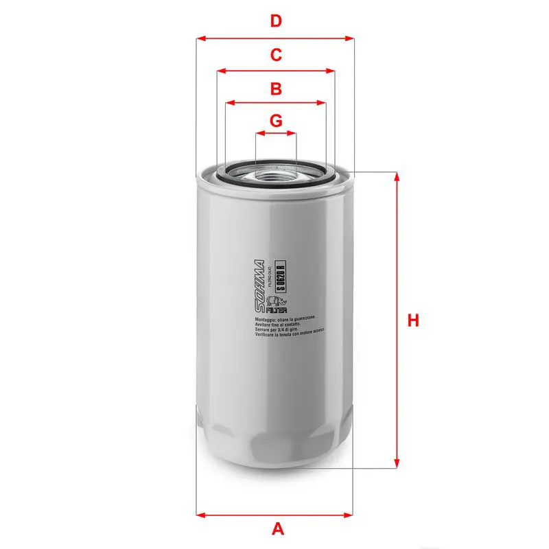 Handler.Part Oil filter SOFIMA S0620R 1