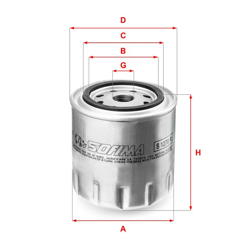 Handler.Part Oil filter SOFIMA S1270R 1