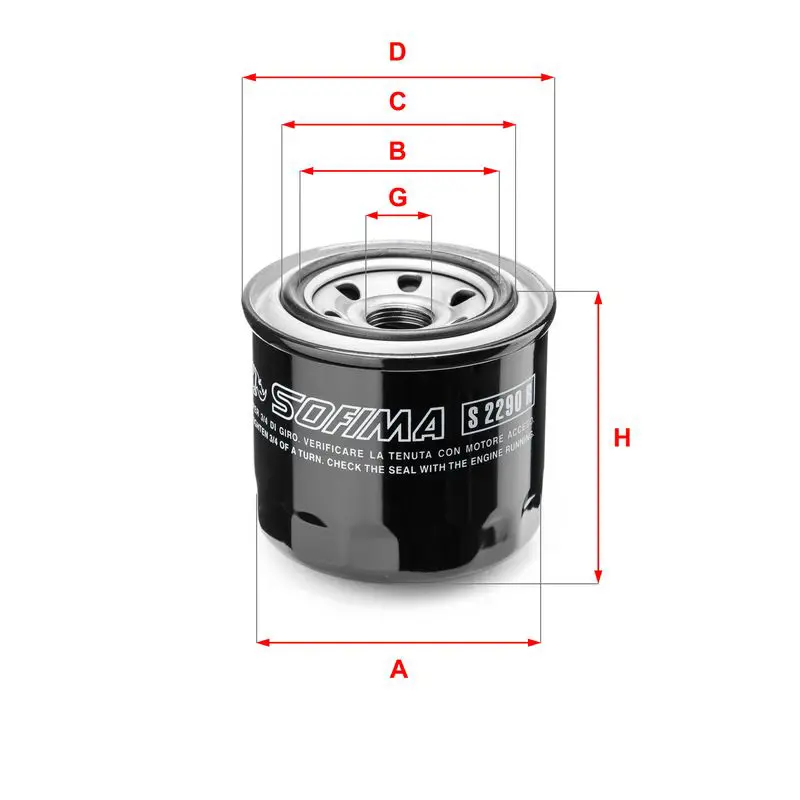 Handler.Part Oil filter SOFIMA S2290R 1