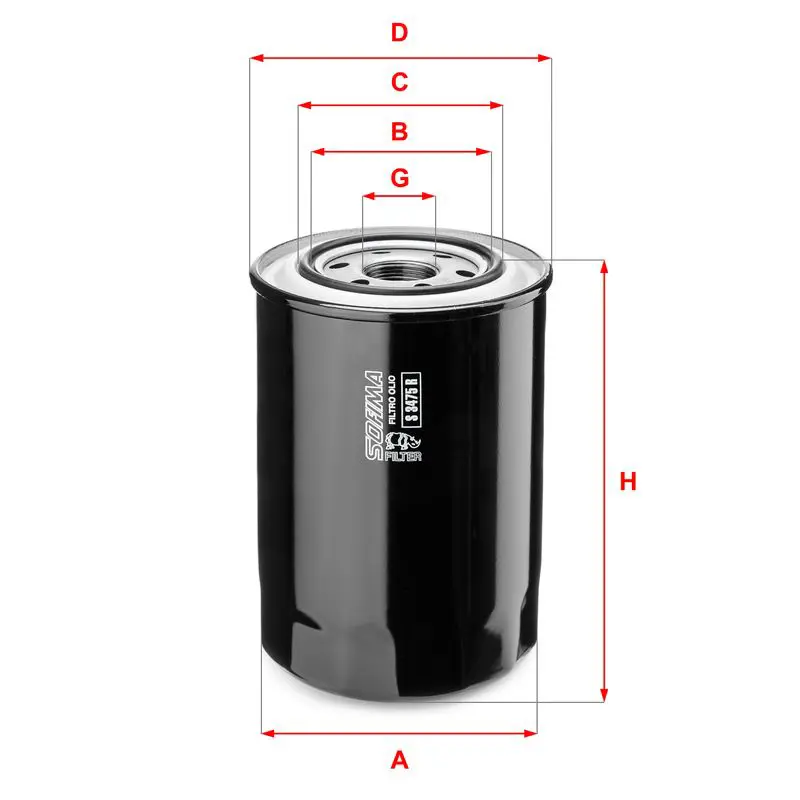 Handler.Part Oil filter SOFIMA S3475R 1