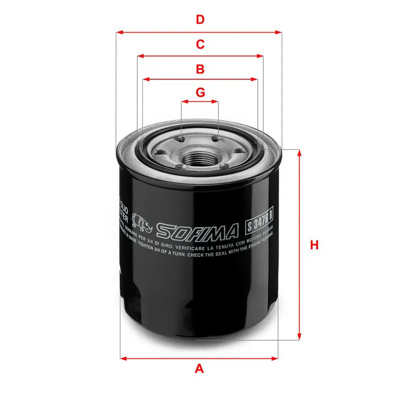 Handler.Part Oil filter SOFIMA S3476R 1