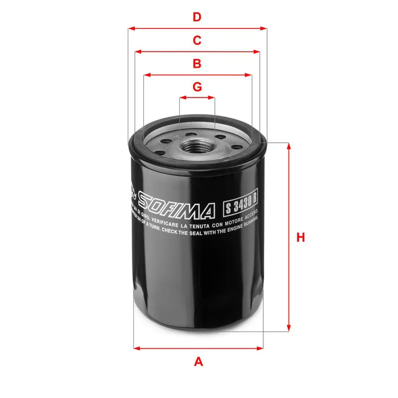 Handler.Part Oil filter SOFIMA S3430R 1