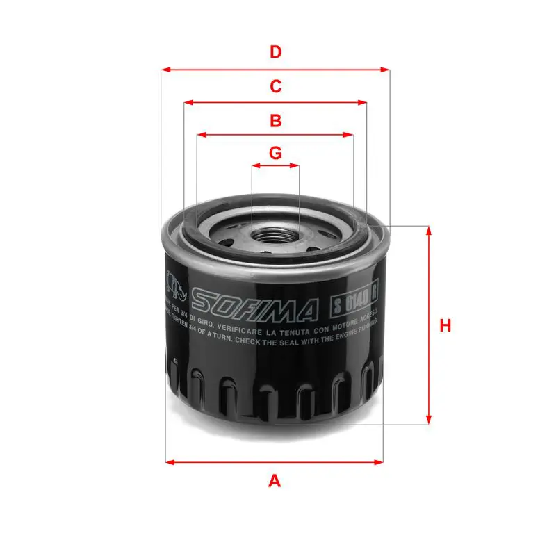 Handler.Part Oil filter SOFIMA S6140R 1