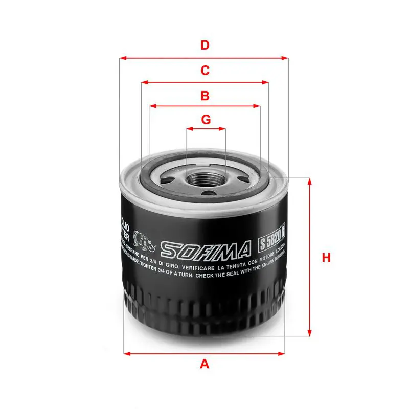 Handler.Part Oil filter SOFIMA S5820R 1