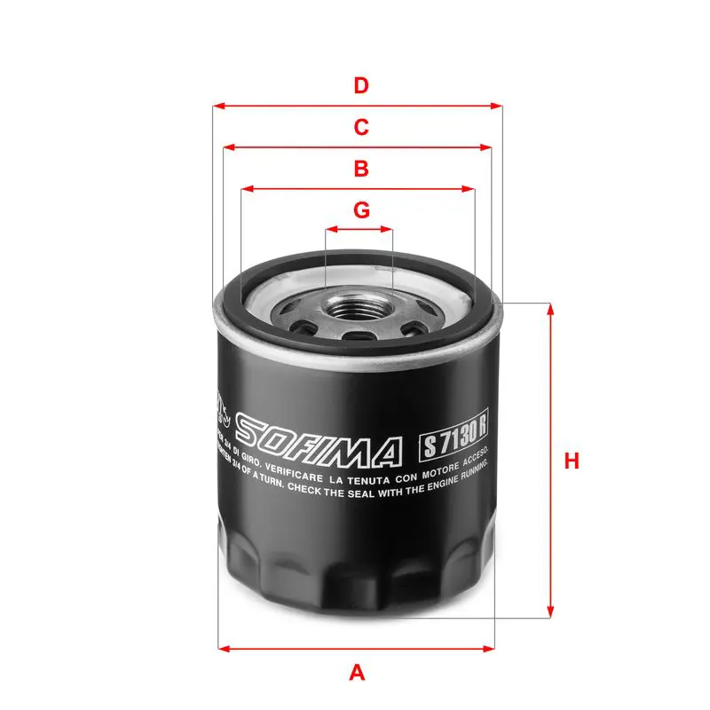 Handler.Part Oil filter SOFIMA S7130R 1