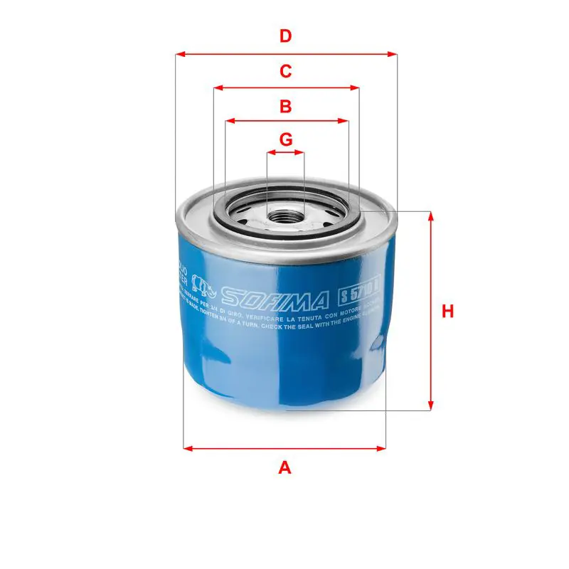 Handler.Part Oil filter SOFIMA S5710R 1