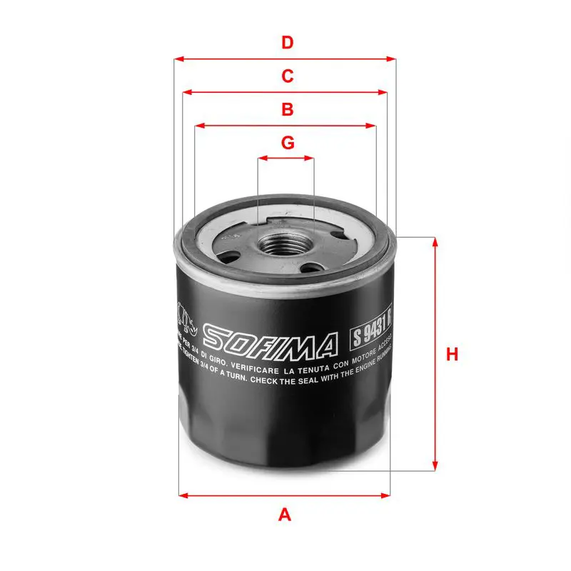 Handler.Part Oil filter SOFIMA S9431R 1