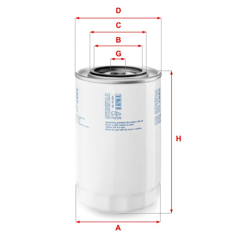 Handler.Part Oil filter SOFIMA S9710R 1