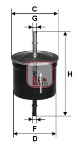 Handler.Part Fuel filter SOFIMA S1624B 1