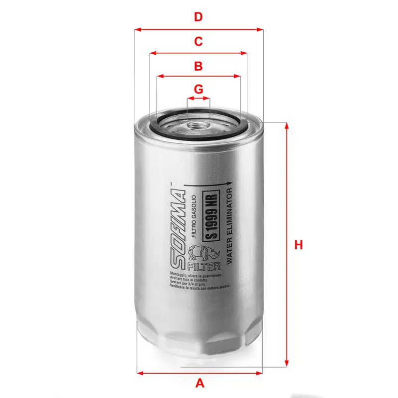 Handler.Part Fuel filter SOFIMA S1999NR 1