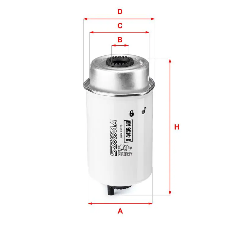 Handler.Part Fuel filter SOFIMA S4456NR 1