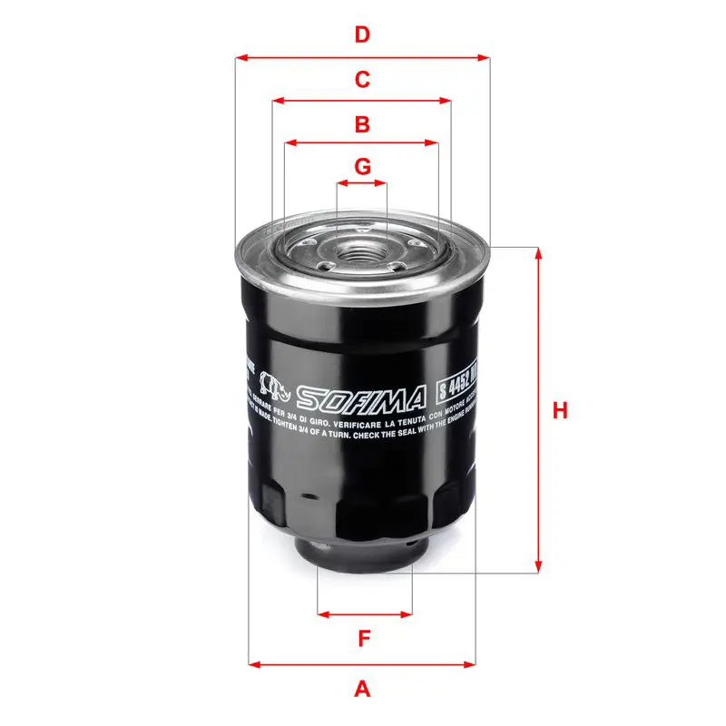 Handler.Part Fuel filter SOFIMA S4452NR 1