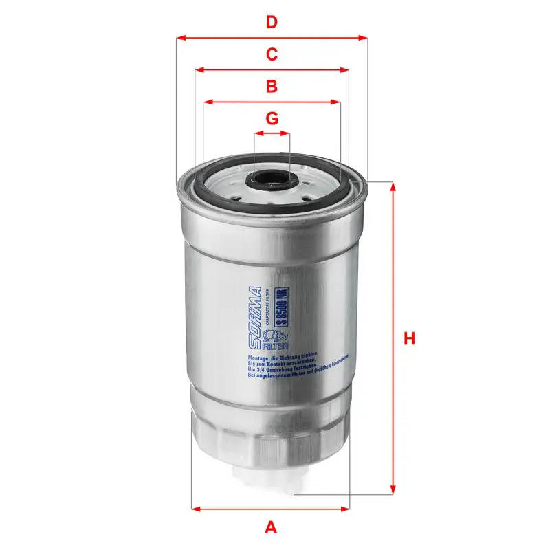 Handler.Part Fuel filter SOFIMA S8500NR 1