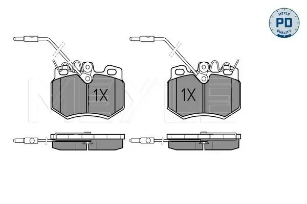 Handler.Part Brake pad set, disc brake Meyle 0252105517 1