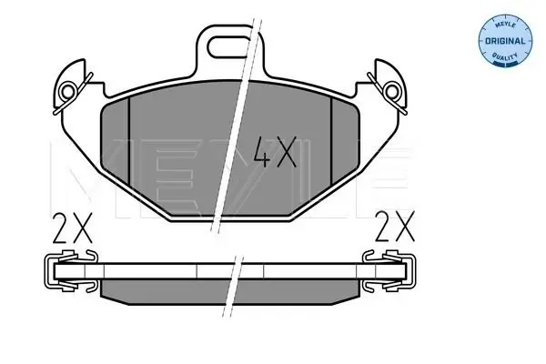 Handler.Part Brake pad set, disc brake Meyle 0252196514 2