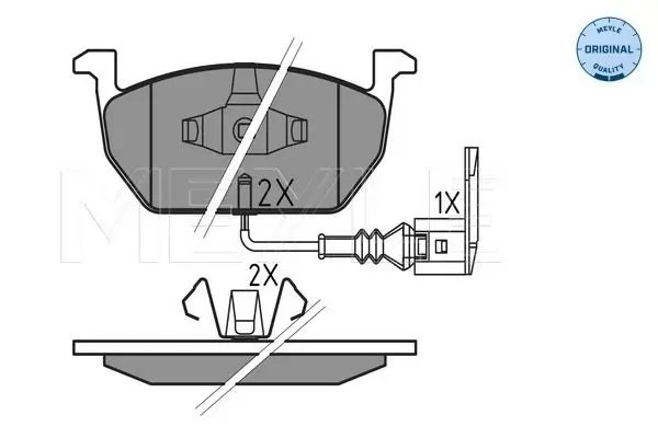 Handler.Part Brake pad set, disc brake Meyle 0252203517 2