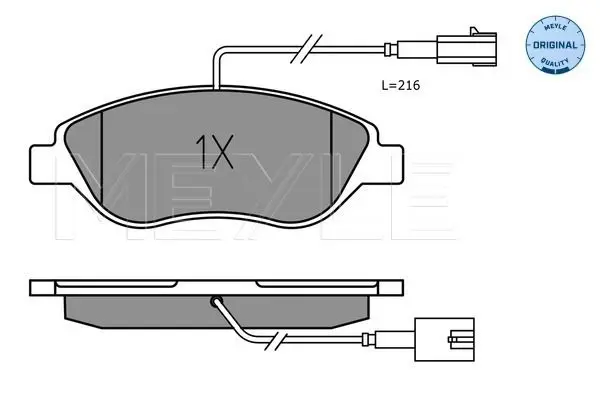 Handler.Part Brake pad set, disc brake Meyle 0252371119 2