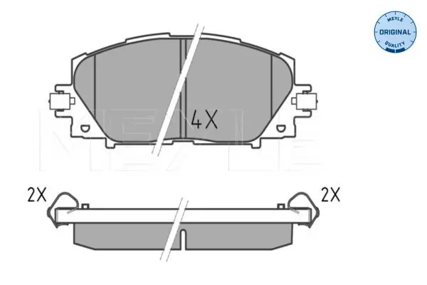 Handler.Part Brake pad set, disc brake Meyle 0252445116 2