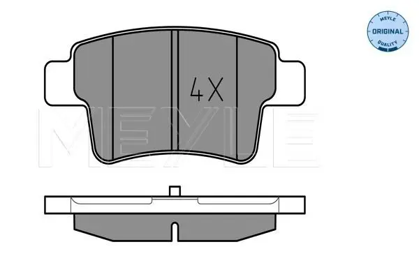 Handler.Part Brake pad set, disc brake Meyle 0252454016 2