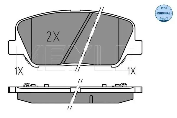 Handler.Part Brake pad set, disc brake Meyle 0252491517 1