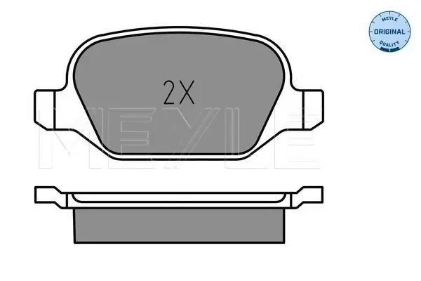 Handler.Part Brake pad set, disc brake Meyle 0252523717 2