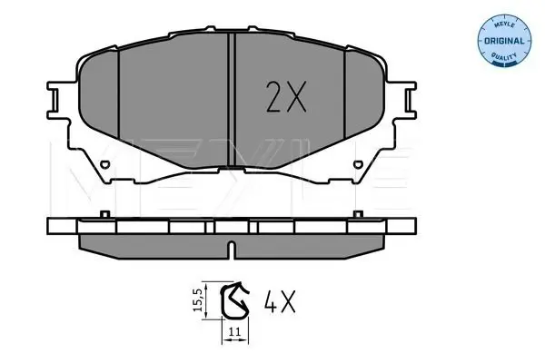 Handler.Part Brake pad set, disc brake Meyle 0252572516 2