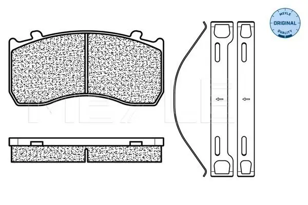 Handler.Part Brake pad set, disc brake Meyle 0252904827 2