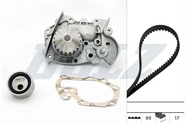 Handler.Part Water pump & timing belt set DOLZ KD001 1