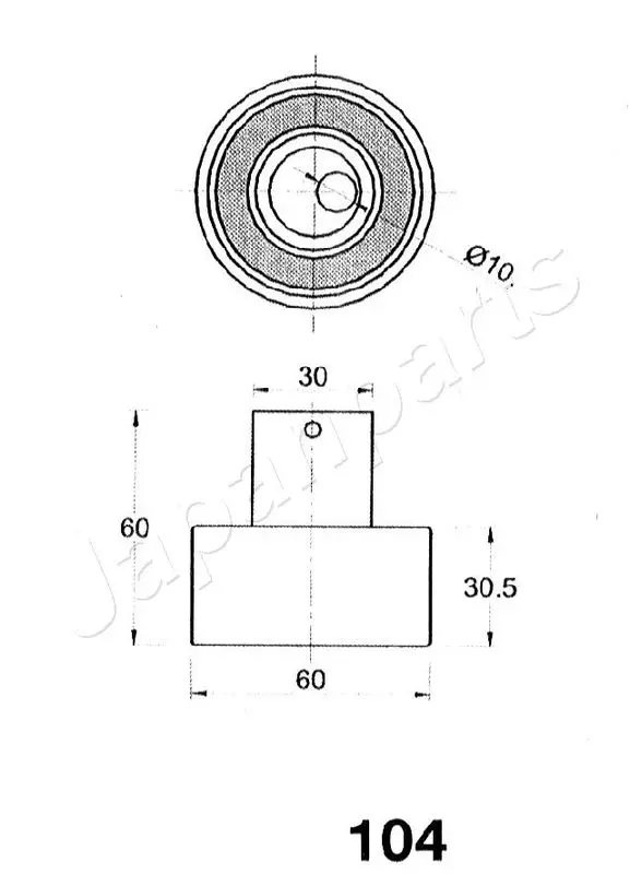 Handler.Part Tensioner, timing belt Japanparts BE104 2