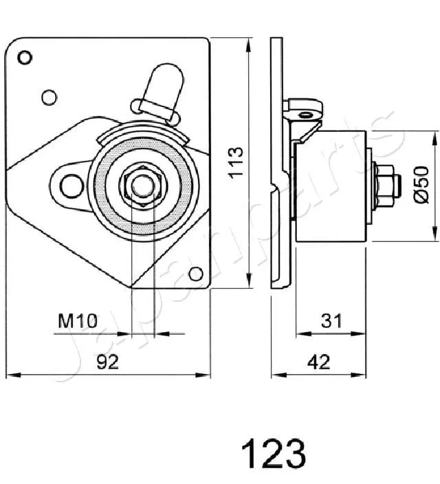 Handler.Part Tensioner, timing belt Japanparts BE123 2