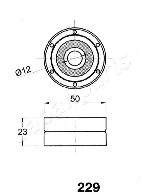 Handler.Part Tensioner, timing belt Japanparts BE229 2