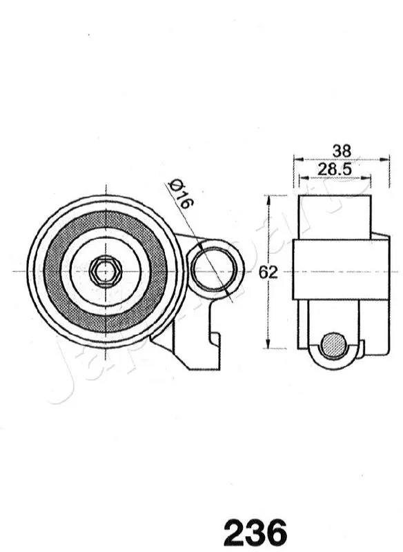 Handler.Part Tensioner, timing belt Japanparts BE236 2