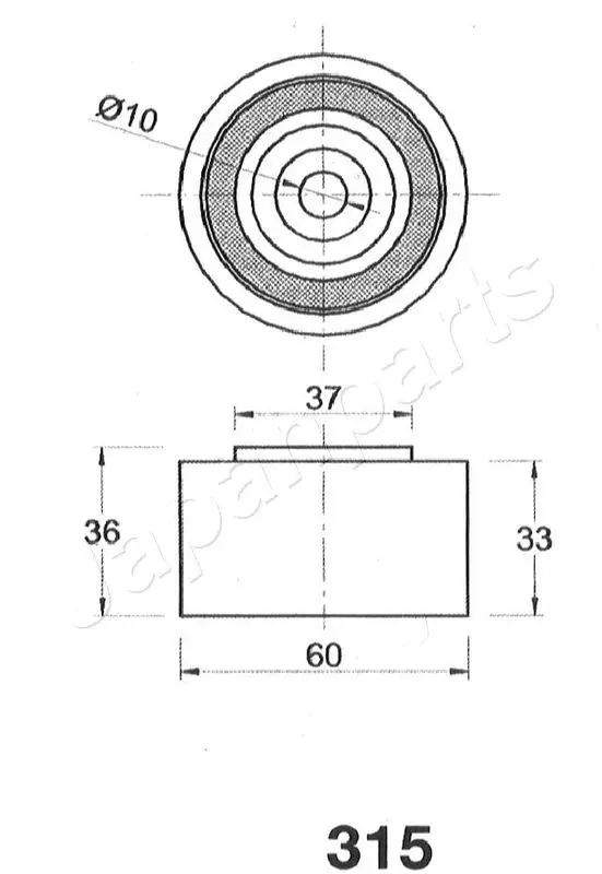 Handler.Part Tensioner, timing belt Japanparts BE315 2