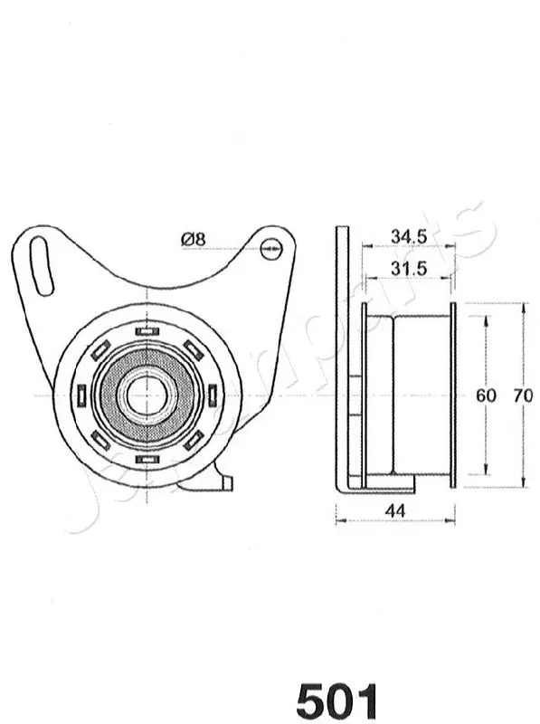 Handler.Part Tensioner, timing belt Japanparts BE501 2