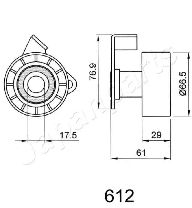 Handler.Part Tensioner, timing belt Japanparts BE612 2