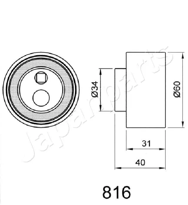 Handler.Part Tensioner, timing belt Japanparts BE816 2