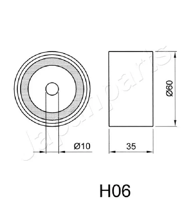 Handler.Part Tensioner, timing belt Japanparts BEH06 2