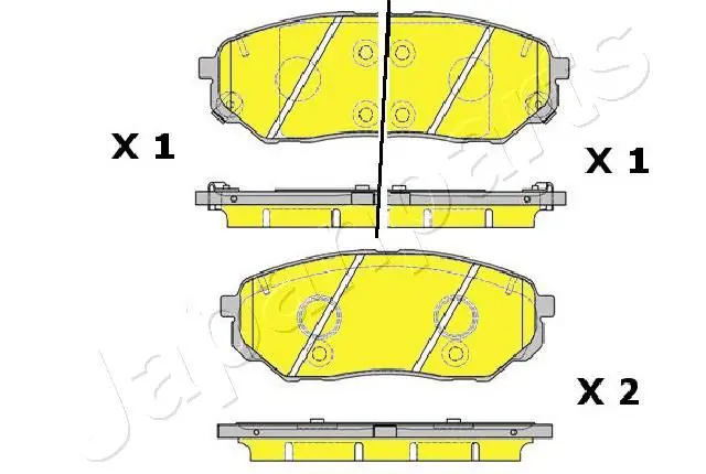 Handler.Part Brake Pad Set, disc brake Japanparts PAK30AF 2