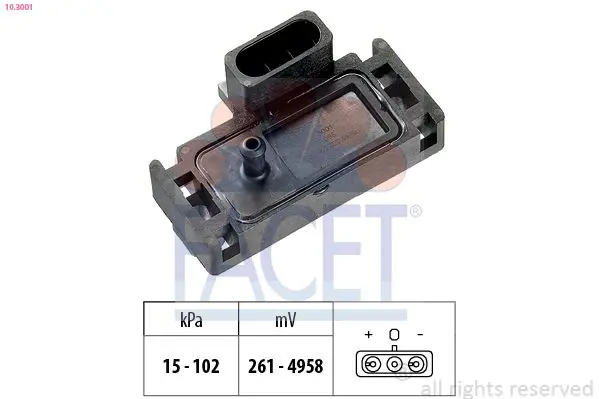 Handler.Part Sensor, intake manifold pressure FACET 103001 1