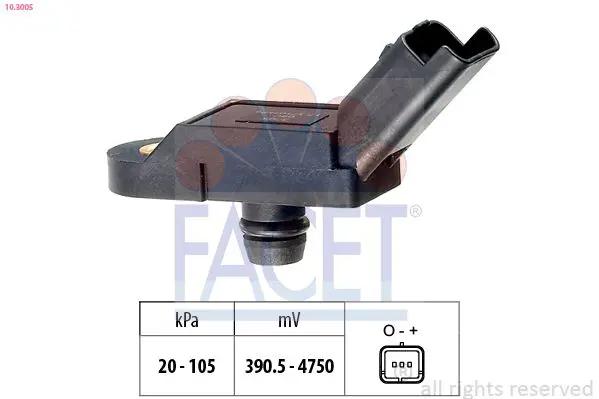 Handler.Part Sensor, intake manifold pressure FACET 103005 1