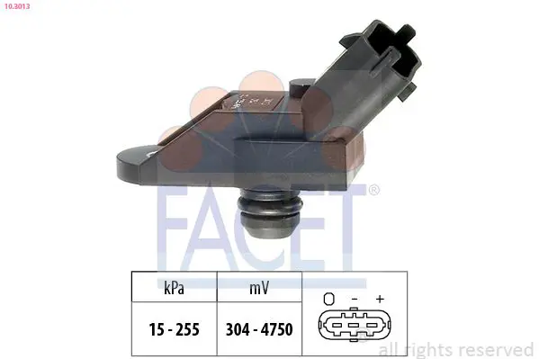 Handler.Part Sensor, intake manifold pressure FACET 103013 1