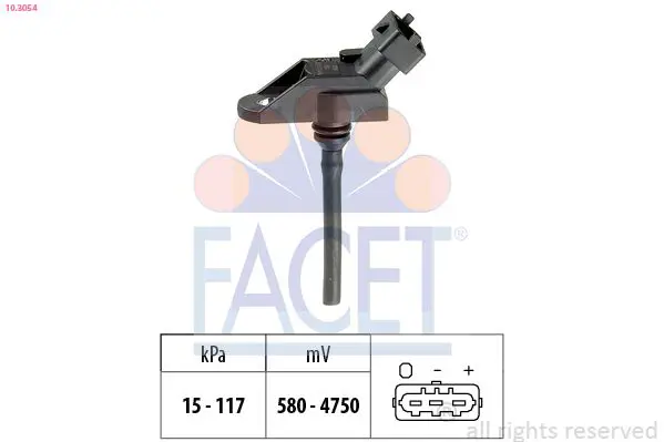 Handler.Part Sensor, intake manifold pressure FACET 103054 1