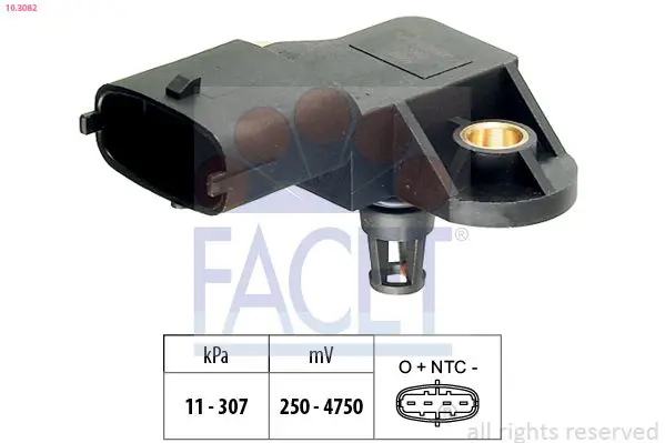 Handler.Part Sensor, intake manifold pressure FACET 103082 1