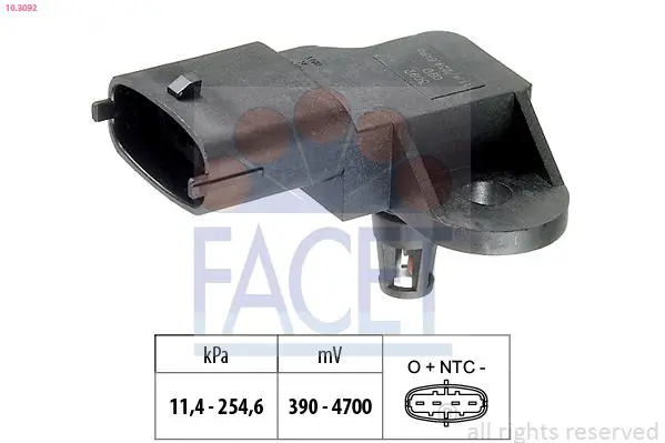 Handler.Part Sensor, intake manifold pressure FACET 103092 1