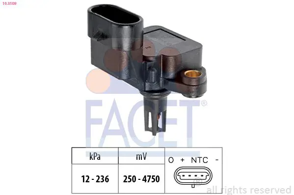 Handler.Part Sensor, intake manifold pressure FACET 103109 1