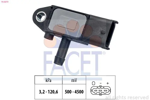 Handler.Part Sensor, intake manifold pressure FACET 103273 1