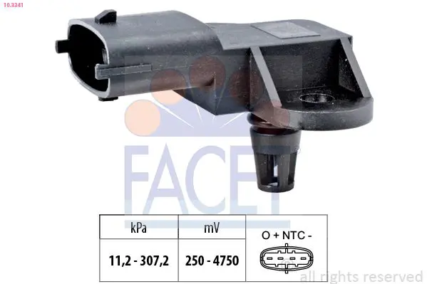 Handler.Part Sensor, intake manifold pressure FACET 103341 1