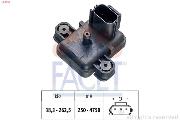 Handler.Part Sensor, intake manifold pressure FACET 103355 1